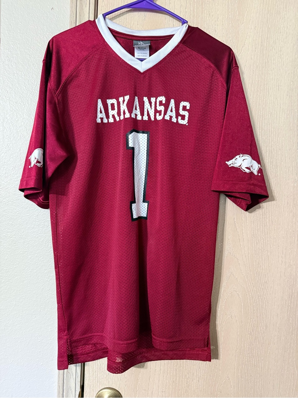 Arkansas Razorbacks #1 Football Jersey | Men’s Small | Knights Apparel